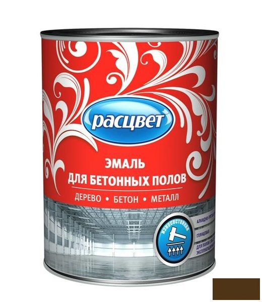 Эмаль для бетонных полов "РАСЦВЕТ" желто-коричневая 2,7кг /6/