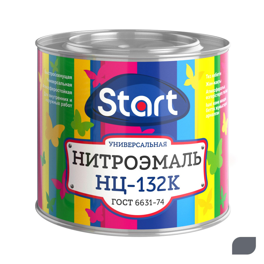 Нитроэмаль НЦ-132К Гост661-74 серая 1,7кг /6/ Сайвер