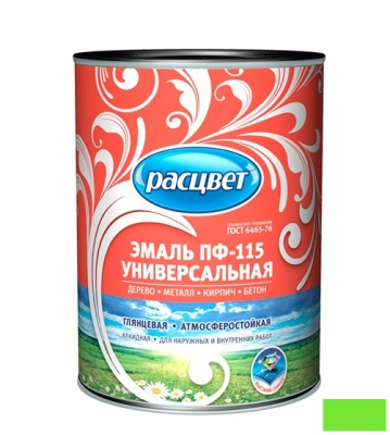 Эмаль ПФ-115 "РАСЦВЕТ ГОСТ" ярко-зеленая 1,9кг /6/